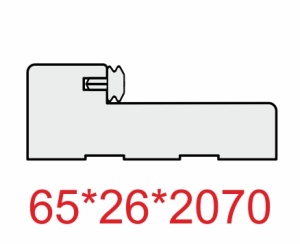 Стойка порога с уплотнителем 65*26*2070мм. ЭКО-шпон Агат серый
