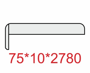 Наличник плоский телескоп. 75*10*2780мм. ЭКО-шпон Латте