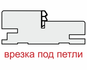 Стойка коробки телескоп 80*30*2060мм. Врезка: петли ЭКО-шпон Орех NL