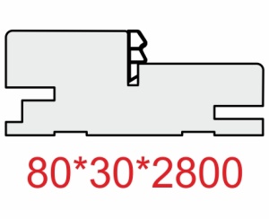 Стойка коробки телескоп. 80*30*2800мм. ЭКО-шпон Ясень тёмный